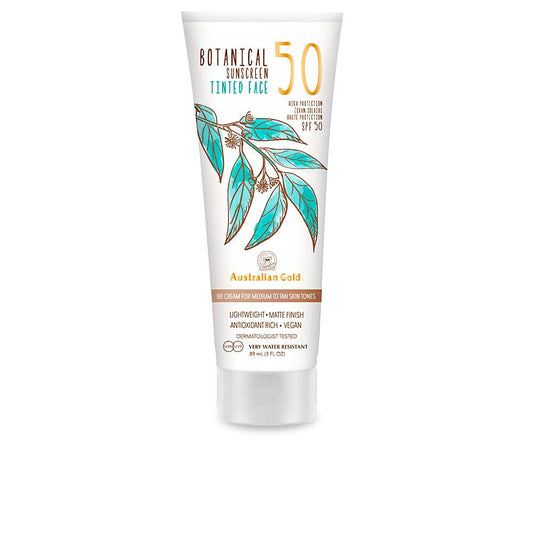 Australian Gold Botanical Tinted Face Cream SPF50 Antioxidant UV Protection
