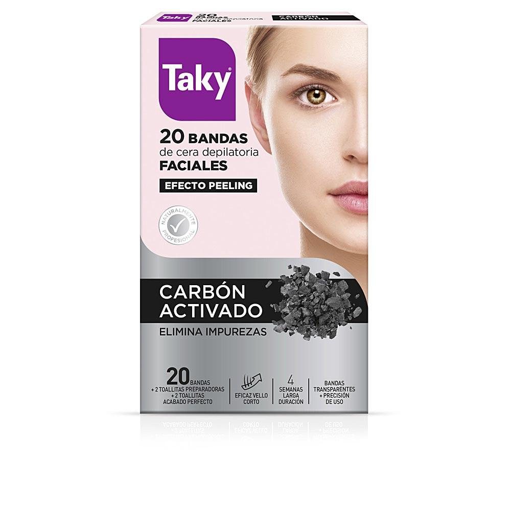 Taky Carbón Activado Facial Depilatory Wax Strips Soft And Silky Skin