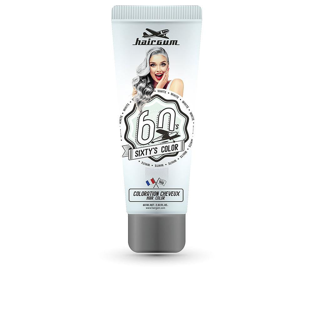 Hairgum Sixty's Color – vopsea de păr, 60 ml – alb