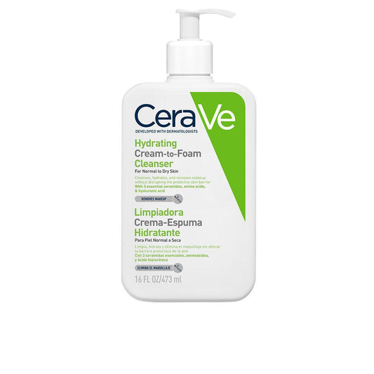 Cerave Cerave Cleanser Hydrating Cream To Foam Cleanser Hydration And Total Protection