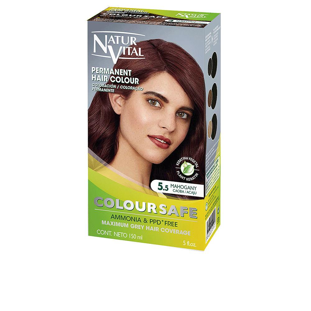 Natur Vital Coloursafe – vopsea permanentă pentru păr, 150 ml – 5.5-caoba