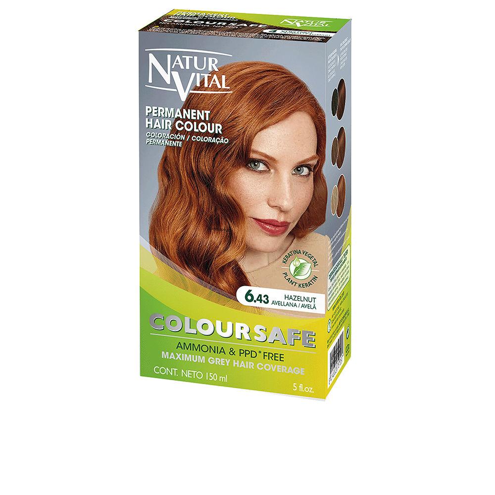 Natur Vital Coloursafe – vopsea permanentă pentru păr, 150 ml – 6.43-hazelnut