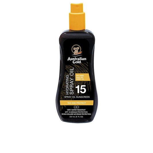 Australian Gold Sunscreen Spray Oil SPF15 Hydrating Sun Defense