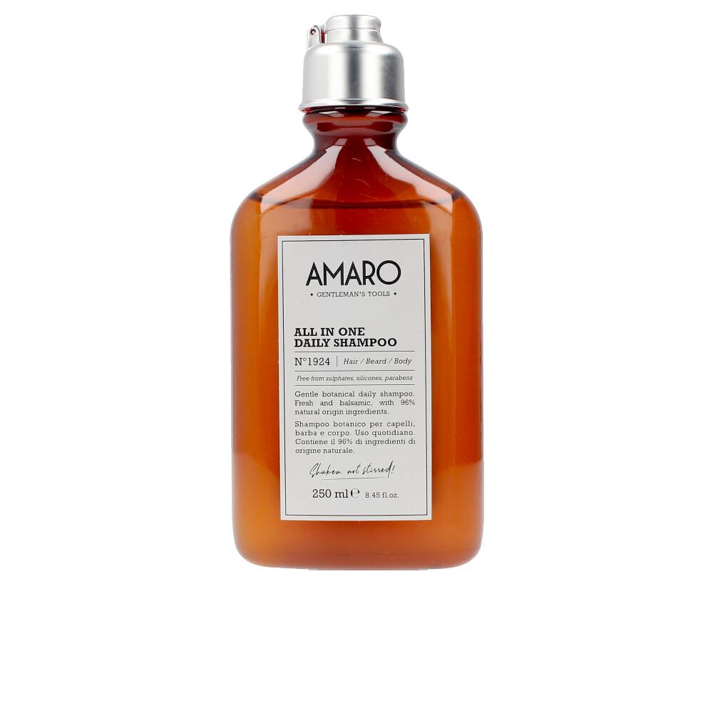 Farmavita Amaro All In One Daily Shampoo For Hair Beard And Body 99% Plant Derived