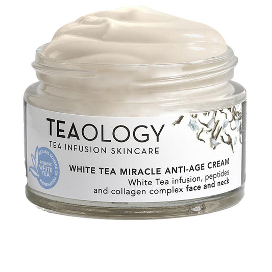 Teaology White Tea Rejuvenating Facial Cream Reduces Wrinkles Restores Radiance