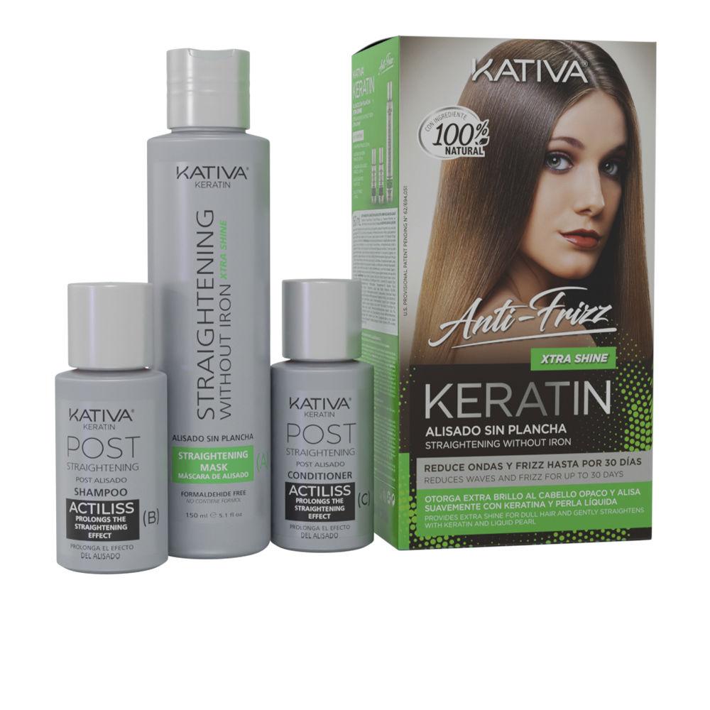 Kativa Keratin Anti-Frizz Hair Treatment Set Smoothing Effect