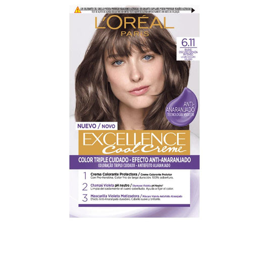 L'Oréal Paris Excellence Cool – vopsea de păr, 192 ml – 6.11-dark ash blonde 192 ml