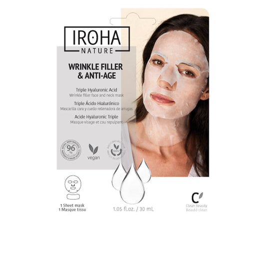 Iroha Tissue Mask Face And Neck Mask Anti Aging Wrinkles Under Control