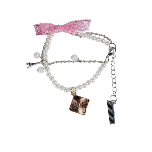 Inca Pulsera De Perlitas Con Adornos Colgantes Lote Bracelet Chic Golden Accents