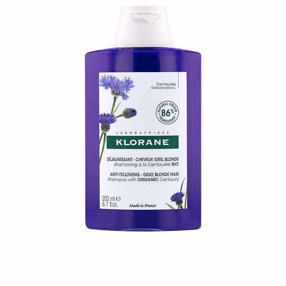 Klorane Centaure Anti Yellowing Shampoo For Gray And Blonde Hair Cool And Natural Shine