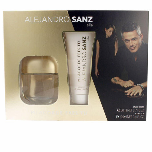 Alejandro Sanz Mi Acorde Woman Perfume Set Eau De Toilette Gourmand Floral Fruity
