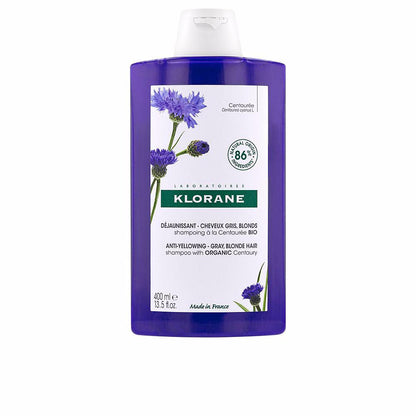 Klorane Centaure Anti Yellowing Shampoo For Gray And Blonde Hair Cool And Natural Shine
