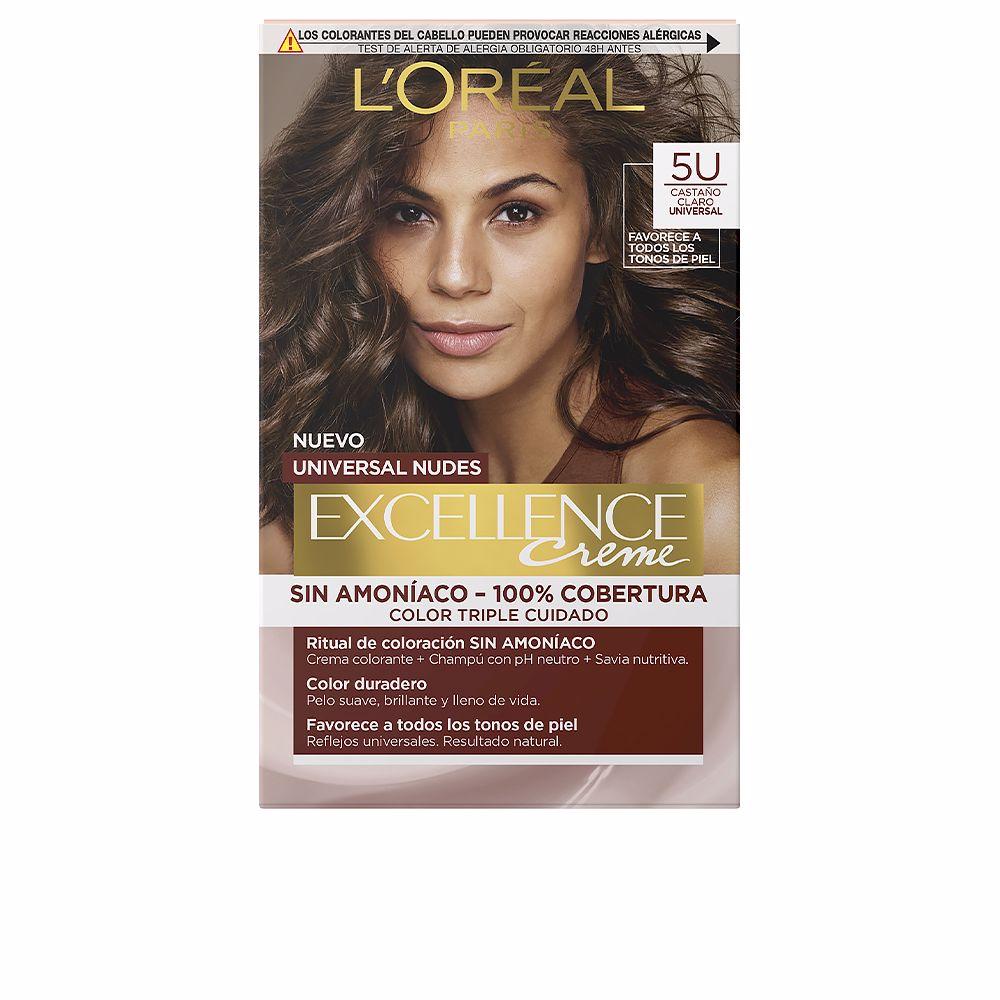 L'Oréal Paris Excellence Nudes – vopsea de păr, 5 buc. – 5u-light brown 5 buc.