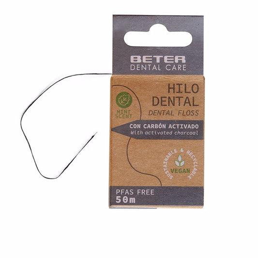 Beter Dientes Dental Floss Activated Charcoal Antibacterial Mint