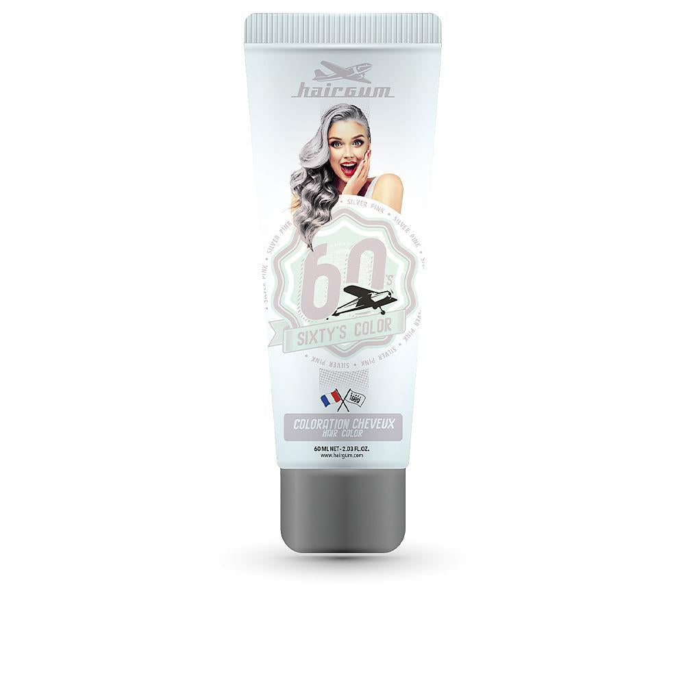 Hairgum Sixty's Color – vopsea de păr, 60 ml – silver pink