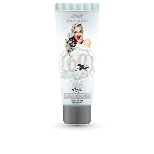Hairgum Sixty's Color – vopsea de păr, 60 ml – silver pink