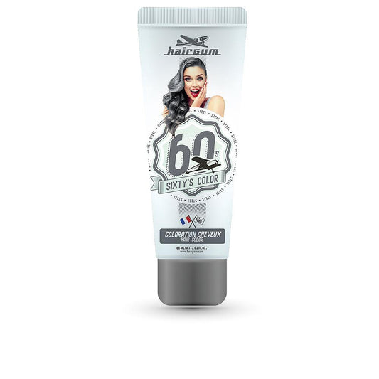Hairgum Sixty's Color – vopsea de păr, 60 ml – steel