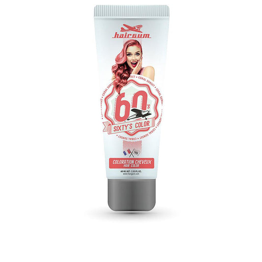 Hairgum Sixty's Color – vopsea de păr, 60 ml – coroal sunset