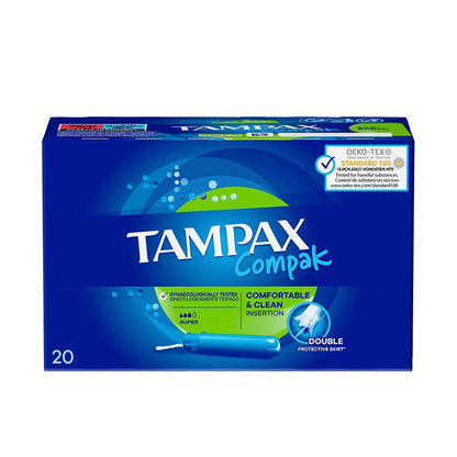 Tampax Tampax Compak Super Tampon Easy Hygienic Insertion