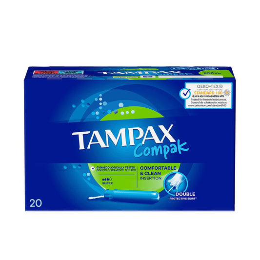 Tampax Tampax Compak Super Tampon Easy Hygienic Insertion