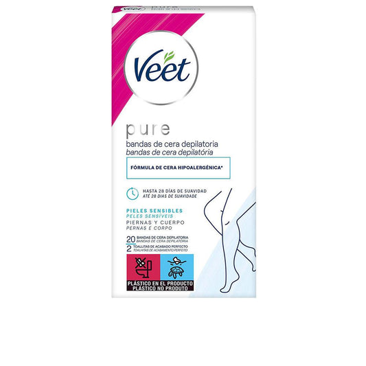 Veet Wax Strips Hair Removal Hypoallergenic For Sensitive Skin