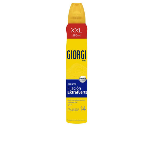 Giorgi Line Fijación Extrafuerte Fixing Foam For Hair Styling Glossy Sleek Finish