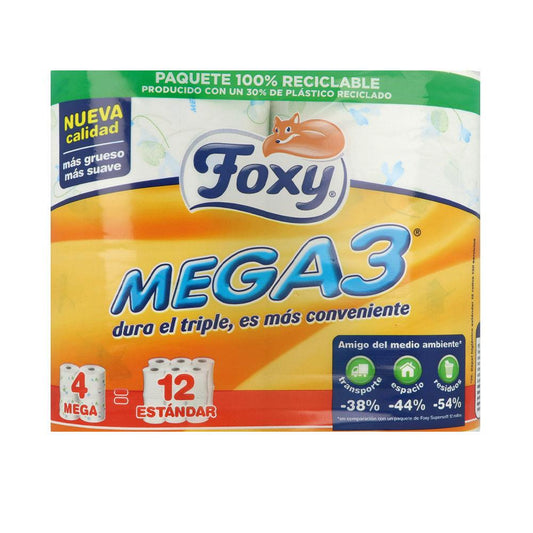 Foxy Mega3 Toilet Paper Triple Durability Maximum Hygiene Guaranteed