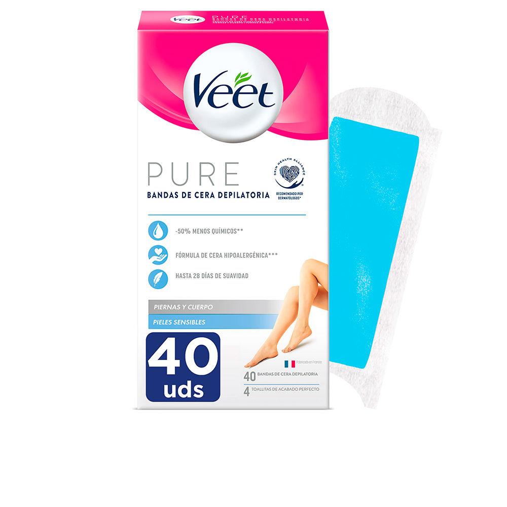 Veet Bandas De Cera Pure Sensitive Skin Waxing Gentle And Reliable Results