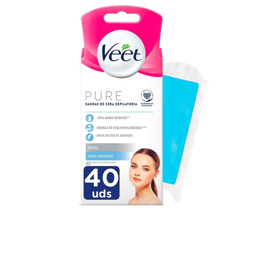 Veet Bandas De Cera Pure Facial Wax Strips Sensitive Skin