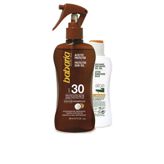 Babaria Solar Aceite Coco Sun Care Cosmetic Set SPF 30 Protection