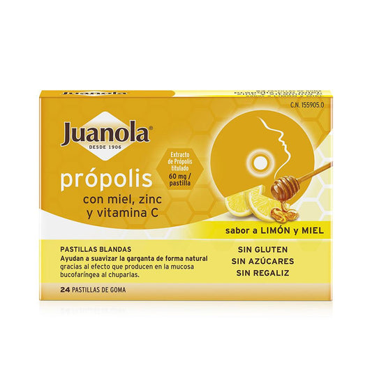 Juanola Própolis Juanola Gommosi Al Limone E Miele – suport, 24 buc. – Lemon honey gummies 24 buc.