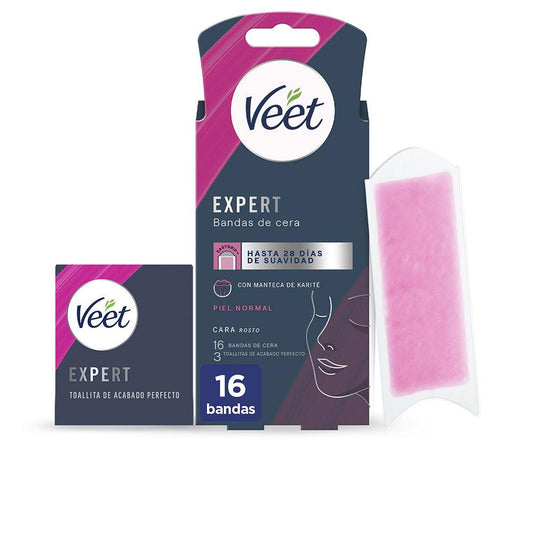 Veet Bandas De Cera Facial Wax Strips For Normal Skin 28 Days Smooth Skin