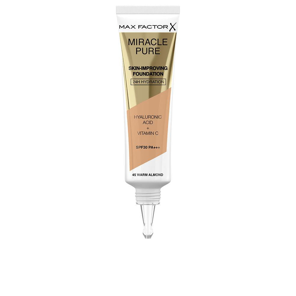 Max Factor Miracle Pure – fond de ten, 30 ml – 45-warm almond 30 ml