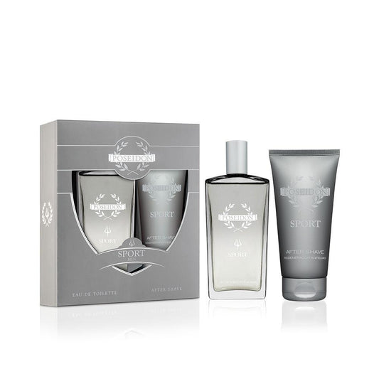 Poseidon Posseidon Sport Men Set Perfume Eau De Toilette And After Shave Balm Woody Aromatic