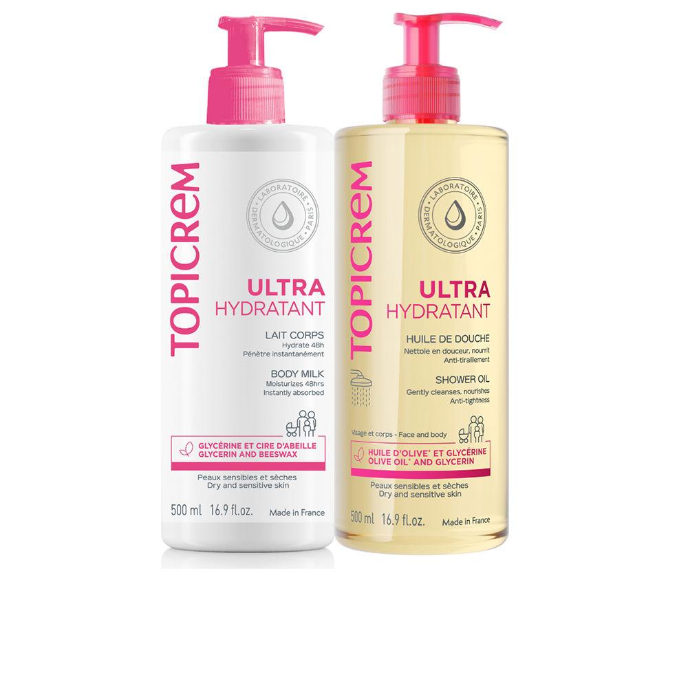 Topicrem Uh Body Care Pack Ultra Moisturizing Milk And Shower Oil Long Lasting 24 Hour Hydration