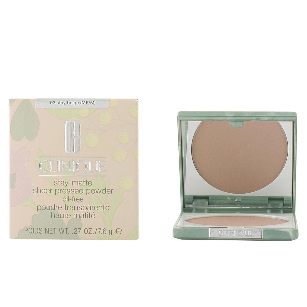 Clinique Stay Matte Sheer – pudră, 7,6 g – 03-stay beige 7,6 g