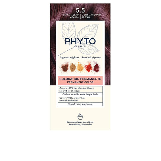 Phyto Phytocolor – cremă, 4 buc. – 5.5-Light Mahogany Brown 4 buc.