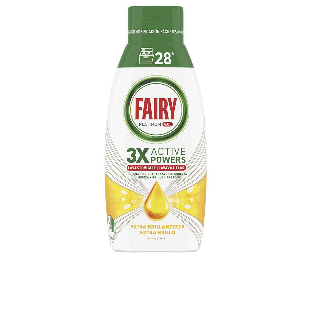 Fairy Platinum Dishwasher Gel With Lemon Bright Cleaning At Low Temperature