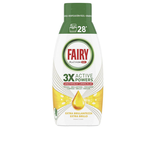 Fairy Platinum Dishwasher Gel With Lemon Bright Cleaning At Low Temperature