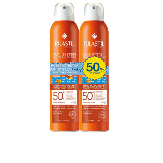 Rilastil Sun System Sunscreen Spray For Kids Innovative Transparent Formula