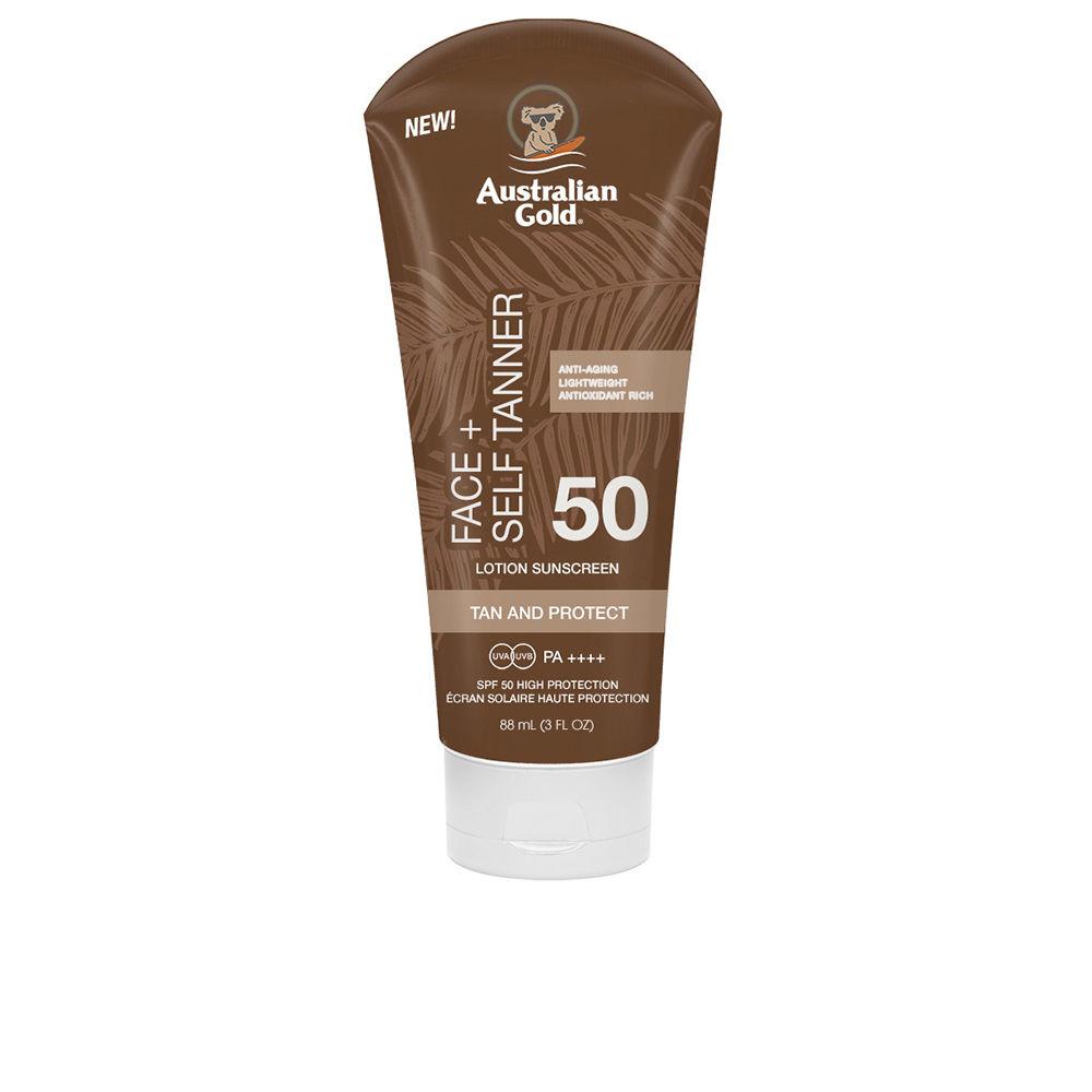 Australian Gold Face Self Tanner Spf50 Self Tanning Sunscreen Sun-Kissed Glow Vegan