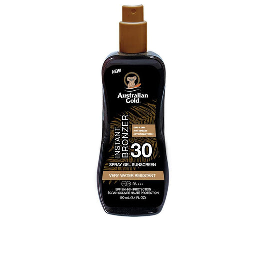 Australian Gold Sunscreen Spray Gel SPF30 With Instant Bronzer Ultimate UV Protection