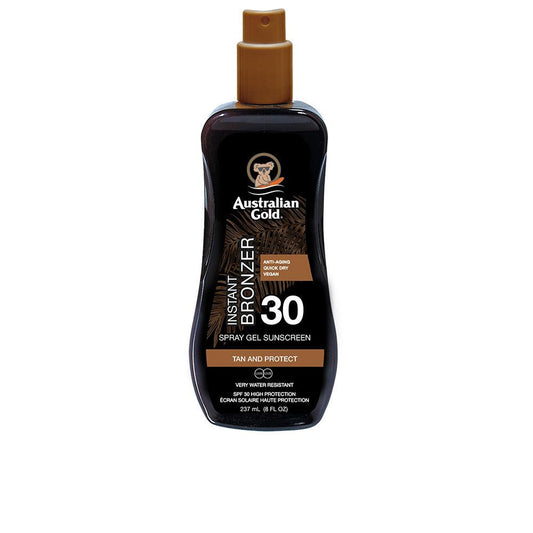Australian Gold Sunscreen Spray Gel SPF30 With Instant Bronzer Ultimate UV Protection