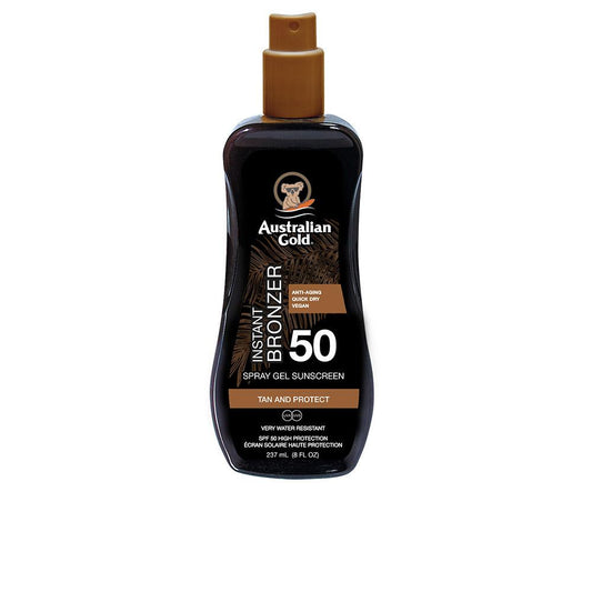 Australian Gold Sunscreen Spray Gel With Instant Bronzer Ultimate Sun Protection