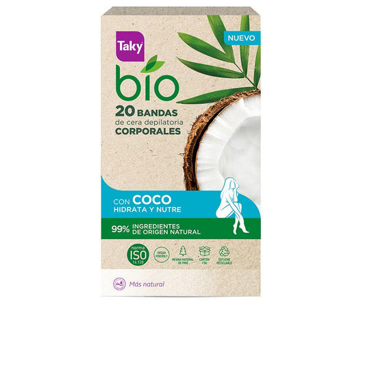 Taky Bio Coco Depilatory Wax Strips 99 Percent Natural