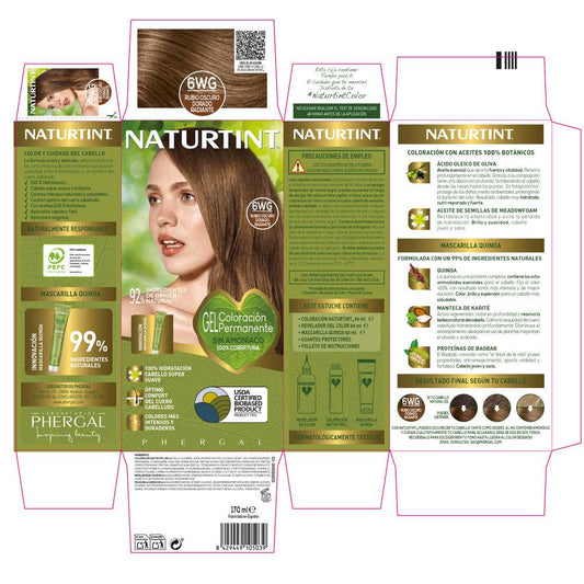 Naturtint Coloración – vopsea de păr, 170 ml – 6Wg-Radiant Golden Dark Blonde 170 ml