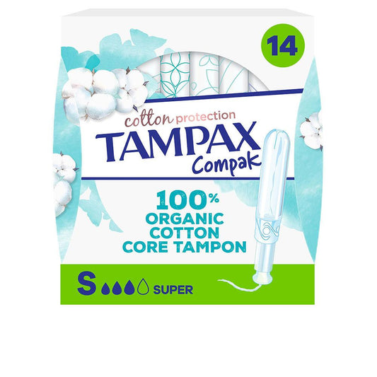 Tampax Algodón Super Plug – tampoane, 14 buc.