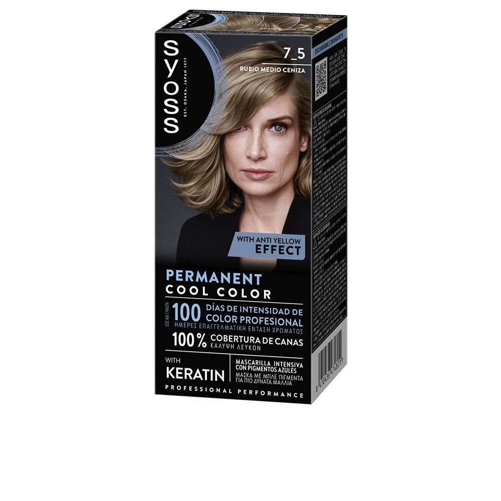 Syoss Permanent Cool Color – vopsea de păr, 1 buc. – 7.5-Rubio Medio Ceniza 1 buc.