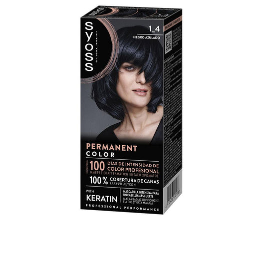 Syoss Permanent Color – vopsea de păr, 1 buc. – 1.4-Negro Azulado 1 buc.