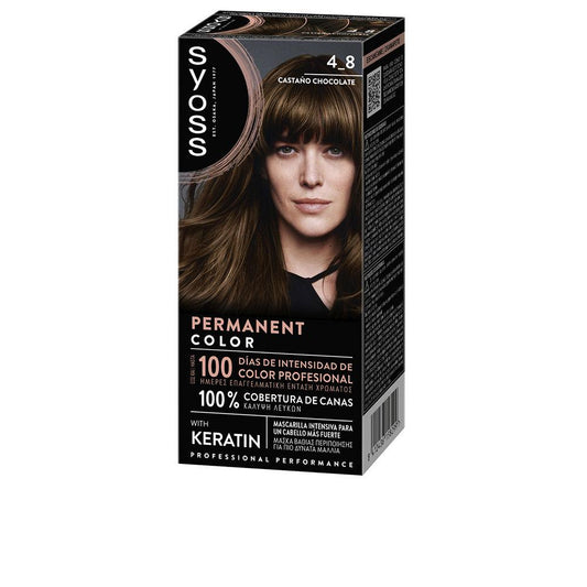Syoss Permanent Color – vopsea de păr, 1 buc. – 4.8-Castaño Chocolate 1 buc.